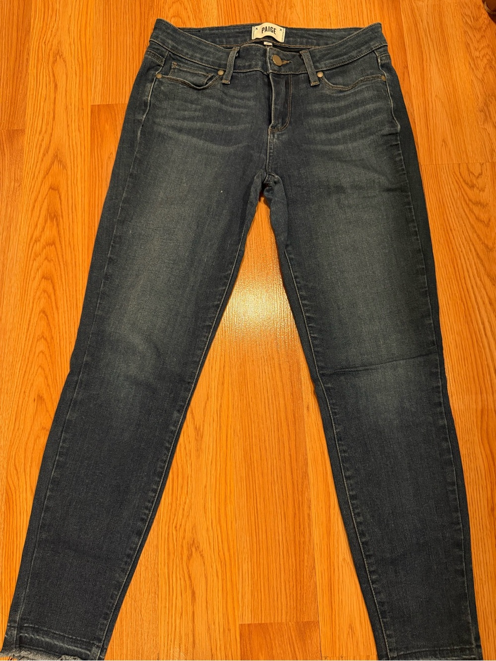 PAIGE Dark Indigo Skinny Jeans